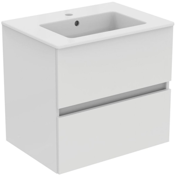 Furniture base with washbasin 61x45x56,5 material: Lacquer 1 basin wall mounted, color: White Cabinets with wash basin Furniture base with washbasin 61x45x56,5 material: Lacquer 1 basin wall mounted, color: White Cabinets with wash basin