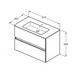Furniture base with washbasin 81,5x45x56,5 material: Lacquer 1 basin wall mounted, color: White Cabinets with wash basin Furniture base with washbasin 81,5x45x56,5 material: Lacquer 1 basin wall mounted, color: White Cabinets with wash basin