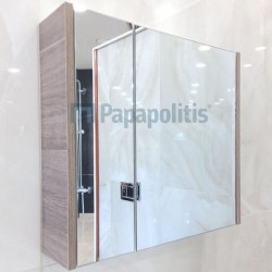 Bathroom mirror, shape: Rectangle 60x15x55 material: Wood composite, color: Walnut wood Mirrors