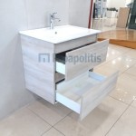 Furniture base with washbasin 70x46x60 material: Wood composite 1 basin wall mounted, color: White wood Cabinets with wash basin Furniture base with washbasin 70x46x60 material: Wood composite 1 basin wall mounted, color: White wood Cabinets with wash basin