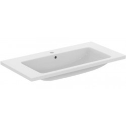 Washbasin for furniture 101x51,5 material: Porcelain With one hole With overflow, color: White surface: Glossy Furniture basins