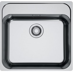Νεροχύτης ανοξείδωτος 50x51 από inox επιφάνεια: Λεία ματ χωρίς πάγκο ένθετος 1 γούρνα, χρώμα: Χρωμέ Ανοξείδωτοι