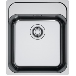 Νεροχύτης ανοξείδωτος 40x51 από inox επιφάνεια: Λεία ματ χωρίς πάγκο ένθετος 1 γούρνα, χρώμα: Χρωμέ Ανοξείδωτοι