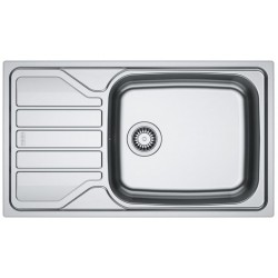 Sink Stainless (Steel) 86x50 material: Inox surface: Matt left / right nested 1 bowl, color: Chrome Stainless steel
