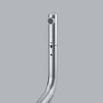 Kitchen tap Deck-mounted material: Inox with shower, color: Chrome surface: Brushed Deck-mounted