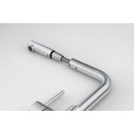 Kitchen tap Deck-mounted material: Inox with shower, color: Chrome surface: Brushed Deck-mounted