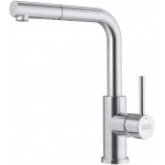 Kitchen tap Deck-mounted material: Inox with shower, color: Chrome surface: Brushed Deck-mounted
