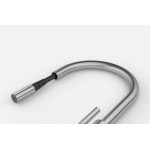 Kitchen tap Deck-mounted material: Inox with shower J - spout, color: Chrome surface: Brushed Deck-mounted