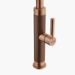 Kitchen tap Deck-mounted material: Inox with shower J - spout, color: Bronze surface: Brushed Deck-mounted