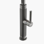 Μπαταρία κουζίνας επικαθήμενη από inox με ντους J - spout, Anthracite, χρώμα: Γκρι Σκούρο επιφάνεια: Βουρτσισμένη Επικαθήμενες
