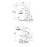 Kitchen tap Deck-mounted material: Brass With Pull-Out Spray 1 jet L - spout, color: Chrome surface: Glossy Deck-mounted Kitchen tap Deck-mounted material: Brass With Pull-Out Spray 1 jet L - spout, color: Chrome surface: Glossy Deck-mounted