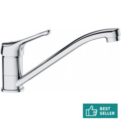 Kitchen tap Deck-mounted material: Brass, color: Chrome surface: Glossy Deck-mounted