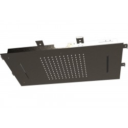 Κεφαλή ντους οροφής 70x40 από inox 2 ροών Brushed Black Chrome, χρώμα: Μαύρο επιφάνεια: Βουρτσισμένη Κεφαλές ντους