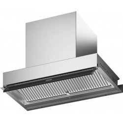 Απορροφητήρας εντοιχιζόμενος απλός 60cm 210 W Stainless steel/black glass, χρώμα: Χρωμέ Απορροφητήρες εντοιχιζόμενοι