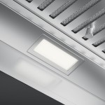 Απορροφητήρας εντοιχιζόμενος απλός 120cm 160 W Stainless steel/black glass, χρώμα: Χρωμέ Απορροφητήρες εντοιχιζόμενοι