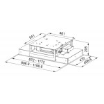 Απορροφητήρας εντοιχιζόμενος οροφής 120cm 250 W, χρώμα: Χρωμέ Απορροφητήρες οροφής Απορροφητήρας εντοιχιζόμενος οροφής 120cm 250 W, χρώμα: Χρωμέ Απορροφητήρες οροφής