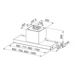Απορροφητήρας εντοιχιζόμενος απλός 90cm 240 W Stainless steel/black glass, χρώμα: Χρωμέ Απορροφητήρες εντοιχιζόμενοι Απορροφητήρας εντοιχιζόμενος απλός 90cm 240 W Stainless steel/black glass, χρώμα: Χρωμέ Απορροφητήρες εντοιχιζόμενοι