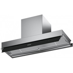 Απορροφητήρας εντοιχιζόμενος απλός 90cm 240 W Stainless steel/black glass, χρώμα: Χρωμέ Απορροφητήρες εντοιχιζόμενοι