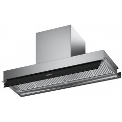 Απορροφητήρας εντοιχιζόμενος απλός 60cm 240 W Stainless steel/black glass, χρώμα: Χρωμέ Απορροφητήρες εντοιχιζόμενοι