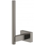 Paper holder vertical material: Brass, color: Grey surface: Brushed Toilet paper holders