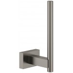 Paper holder vertical material: Brass, color: Grey surface: Brushed Toilet paper holders