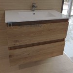 Βάση επίπλου με νιπτήρα 80x46x60 από ξύλο συνθετικό επίτοιχου τύπου με 1 νιπτήρα με 2 συρτάρια, Oak, χρώμα: Ξύλο Δρυς Βάσεις επίπλου με νιπτήρα