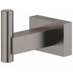 Hook Flat wall mounted material: Brass single, color: Grey surface: Brushed Hooks Hook Flat wall mounted material: Brass single, color: Grey surface: Brushed Hooks