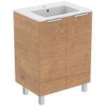 Furniture base with washbasin 60x44x82,5 material: Wood composite 1 basin countertop, color: Wood Oak Cabinets with wash basin Furniture base with washbasin 60x44x82,5 material: Wood composite 1 basin countertop, color: Wood Oak Cabinets with wash basin