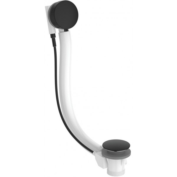 Waste Valve With overflow material: Brass surface: Matt, color: Black Waste overflows
