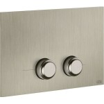 Flush wall plates for concealed cistern Finox Brushed Nickel dual flush valve material: Metal Mechanical with string, color: Chrome surface: Brushed Flush wall plates for concealed cistern Finox Brushed Nickel dual flush valve material: Metal Mechanical with string, color: Chrome surface: Brushed Flush plates