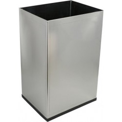 Waste bin material: Inox 40 lt Floor standing Open, color: Chrome surface: Brushed Dustbins