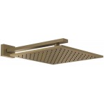 Shower head Wall-mounted 30x30 material: Brass, style: 1 spray, color: Bronze surface: Brushed Overhead showers