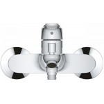 Bathtub tap Wall-mounted exposed material: Brass without hand shower, hose and holder mixer, color: Chrome surface: Glossy Wall-mouned exposed Bathtub tap Wall-mounted exposed material: Brass without hand shower, hose and holder mixer, color: Chrome surface: Glossy Wall-mouned exposed