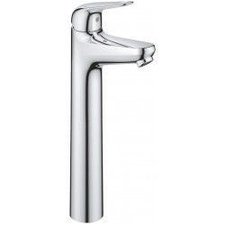 Wash basin tap Deck-mounted for free-standing washbasin material: Brass mixer Without waste, color: Chrome surface: Glossy Deck-mounted