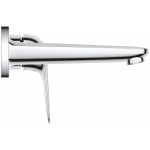 Wash basin tap Wall-mounted - external part 2 holes mixer Without waste, color: Chrome material: Brass surface: Glossy Wall-mounted - external part