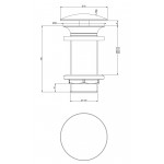 Waste Valve Without overflow material: Brass surface: Glossy, color: Black Waste overflows