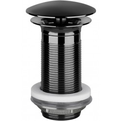 Βαλβίδα νιπτήρος, συνεχούς ροής, 14-73mm Black Metal PVD χωρίς υπερχείλιση από ορείχαλκο επιφάνεια: Γυαλιστερή, χρώμα: Μαύρο Βαλβίδες