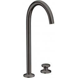 Wash basin tap Deck-mounted L size material: Brass mixer With push-open waste set, color: Black surface: Brushed Deck-mounted