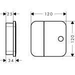 Shower tap Wall-mounted external part 1 way material: Brass mixer With plate without hand shower, hose and holder, color: Black surface: Brushed Wall-mounted - external part