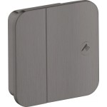 Shower tap Wall-mounted external part 1 way material: Brass mixer With plate without hand shower, hose and holder, color: Black surface: Brushed Wall-mounted - external part