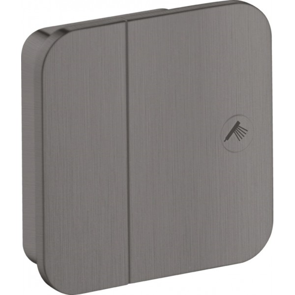 Shower tap Wall-mounted external part 1 way material: Brass mixer With plate without hand shower, hose and holder, color: Black surface: Brushed Wall-mounted - external part