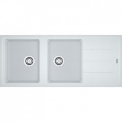 Sink Granite 116x50 left / right nested 2 cabinet Polar White, color: White Granite