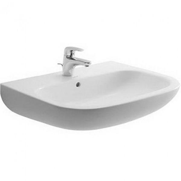 Νιπτήρας επίτοιχος 60x55x15,5 White High Gloss με 1 γούρνα με οπή στη μέση με υπερχείλιση από πορσελάνη, χρώμα: Λευκό επιφάνεια: Γυαλιστερή Επίτοιχοι