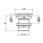Waste Valve Without overflow material: Brass surface: Glossy, color: Chrome Waste overflows