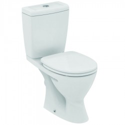 Σετ Λεκάνη επιδαπέδια ΧΠ (χαμηλής πίεσης) + Καζανάκι + Κάλυμμα Sandwich με χείλος πίσω σιφώνι P pack 63x35 επιφάνεια: Γυαλιστερή, χρώμα: Λευκό Επιδαπέδιες ΧΠ