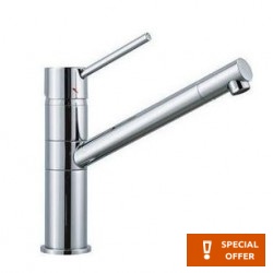 Kitchen tap Deck-mounted material: Brass, color: Chrome surface: Glossy