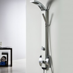 Shower column (Body jet) 24,5x38x131,4 material: Aluminum thermostatic, 2 ways, color: Chrome surface: Glossy Indoor