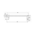 Arm 35cm Wall-mounted material: Brass, color: Chrome surface: Glossy Shower arms Arm 35cm Wall-mounted material: Brass, color: Chrome surface: Glossy Shower arms