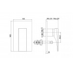 Shower tap Wall-mounted external part 2 way material: Brass mixer With plate without hand shower, hose and holder, color: Chrome surface: Glossy Wall-mounted - external part Shower tap Wall-mounted external part 2 way material: Brass mixer With plate without hand shower, hose and holder, color: Chrome surface: Glossy Wall-mounted - external part