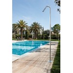 Στήλη ντους εξωτερικού χώρου από inox AISI 316, χρώμα: Χρωμέ επιφάνεια: Γυαλιστερή Εξωτερικού χώρου